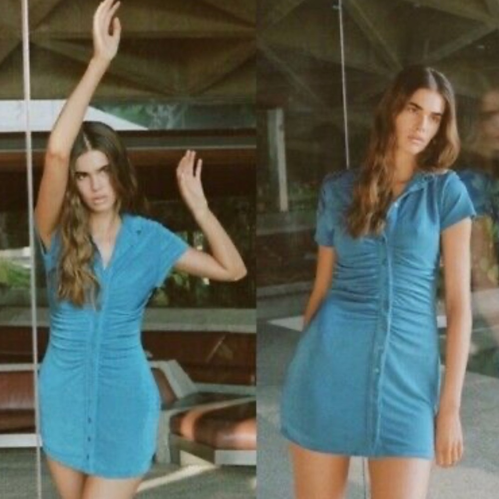 With Jean mini dress